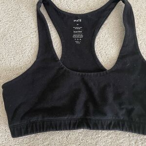Mate the label Black Racerback Bralette - Comfortable Everyday Support
